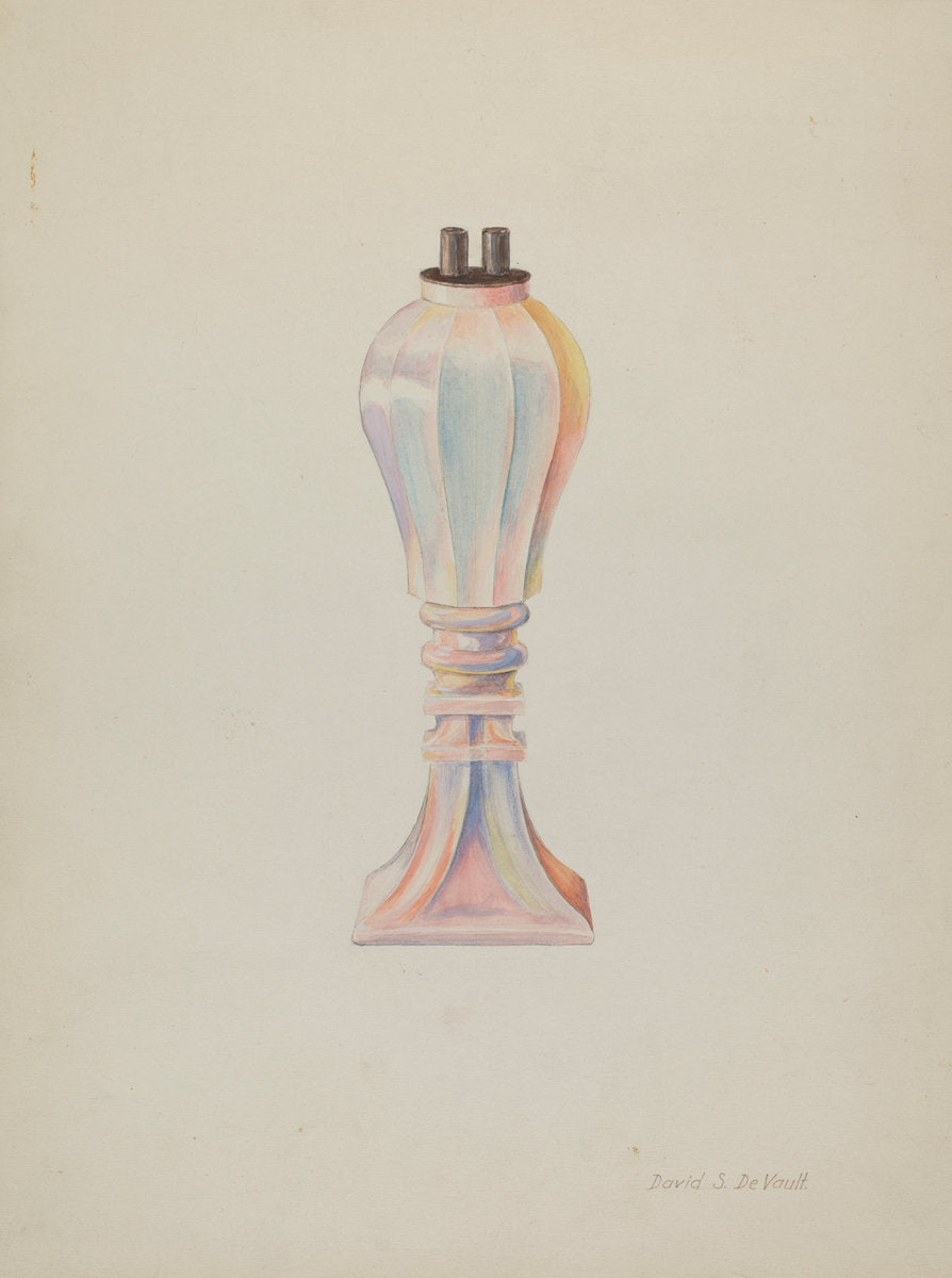 Whale Oil Lamp by David S. De Vault (American, active c. 1935), 16X12"(A3)Poster Print