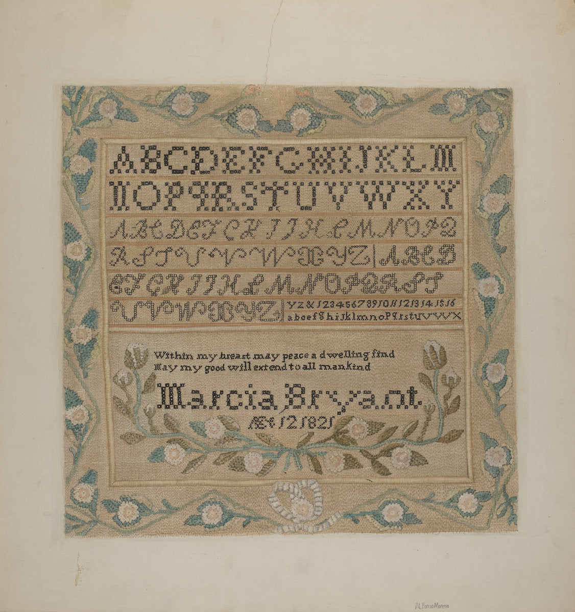 Sampler by Alfonso Moreno (American, active c. 1935), 16X12"(A3)Poster Print