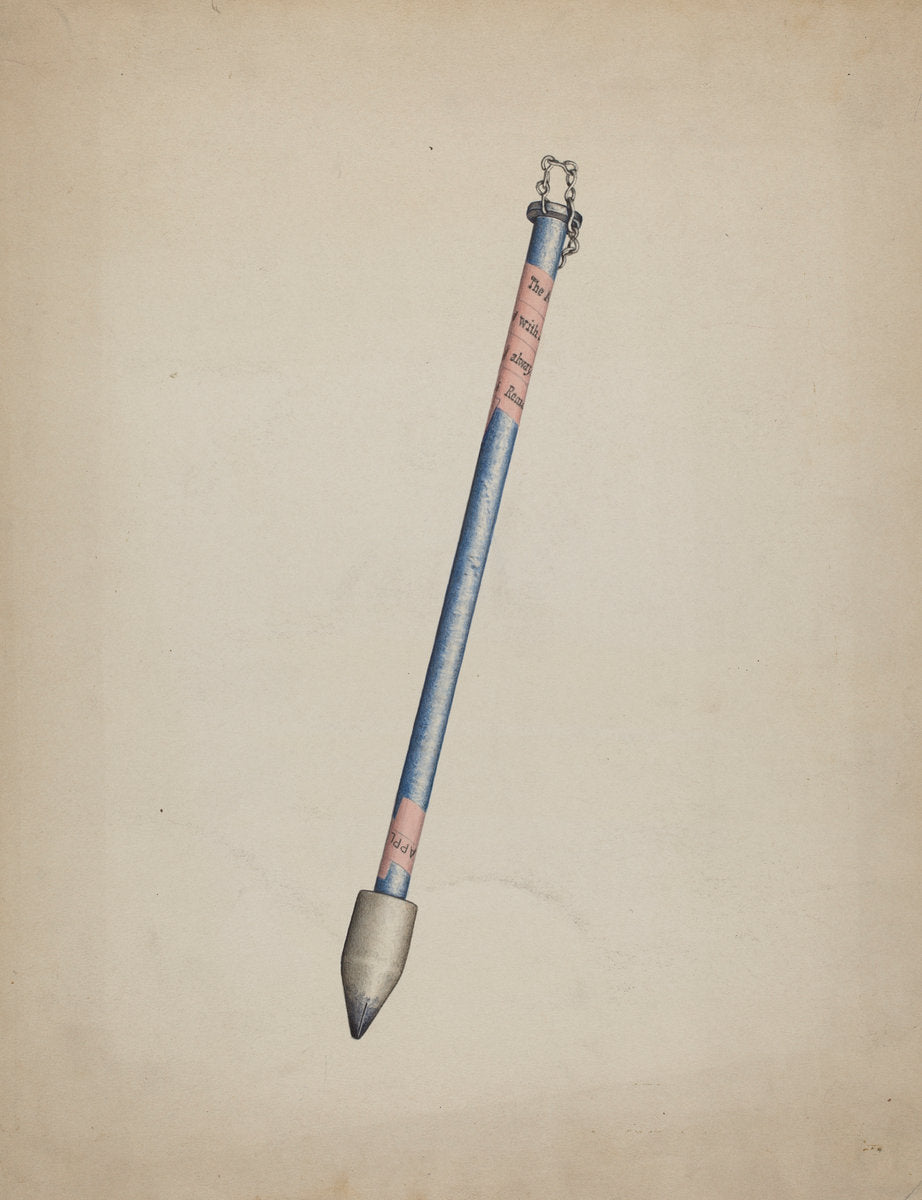 Ink Marking Pen by Edward Bashaw (American, active c. 1935), 16X12"(A3)Poster Print
