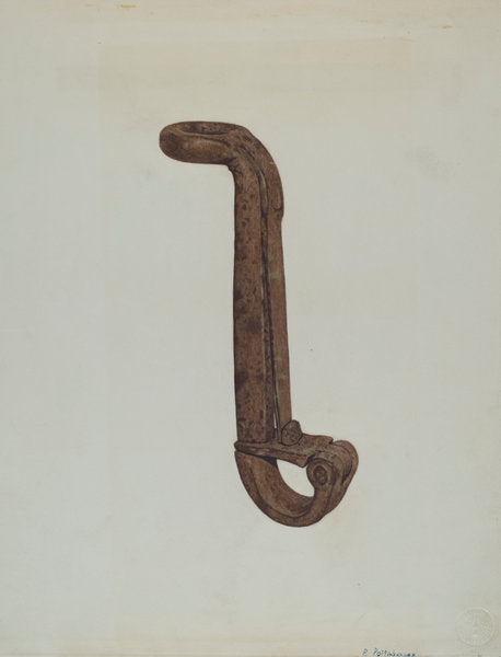 Bucket Hooks by Paul Poffinbarger (American, active c. 1935), 16X12"(A3)Poster Print