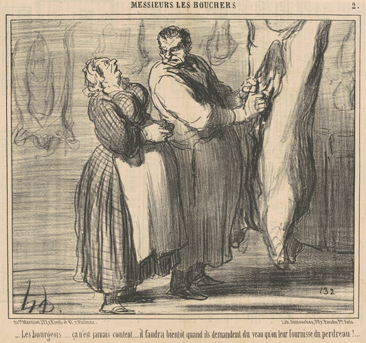 Les bourgeois ... by Honoré Daumier (French, 1808 - 1879), 16X12"(A3)Poster Print