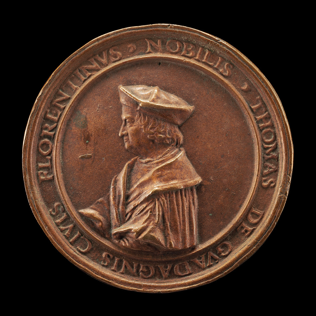 early 16th century by French or Italian 16th Century (Tommaso Guadagni, 1454-1533, Banker, Florentine Consul at Lyon 1505, Municipal Counselor 1506-1527, Counselor to François I 1523 [obverse]), 16X12"(A3)Poster Print