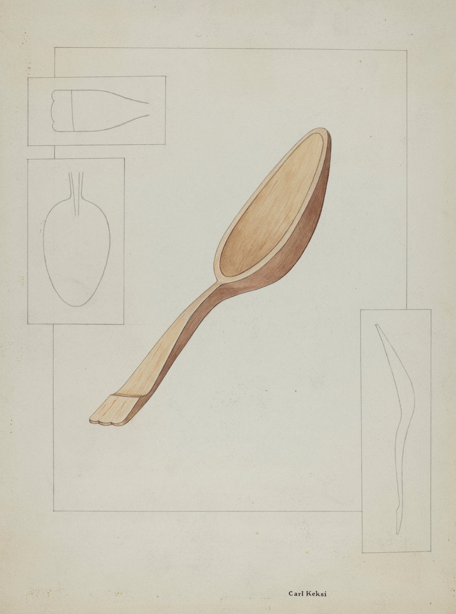 Spoon by Carl Keksi (American, active c. 1935), 16X12"(A3)Poster Print
