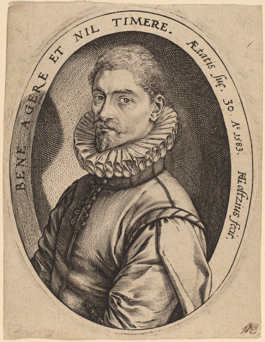 Hieronymus Scholiers by Hendrik Goltzius (Dutch, 1558 - 1617), 16X12"(A3)Poster Print
