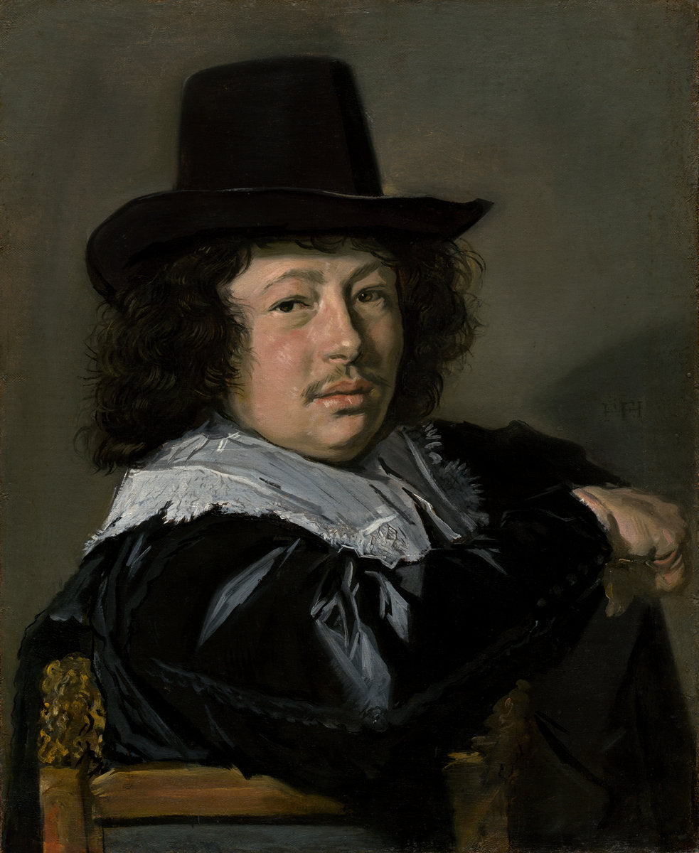 Portrait of a Young Man by Frans Hals (Dutch, c. 1582/1583 - 1666), 16X12"(A3)Poster Print