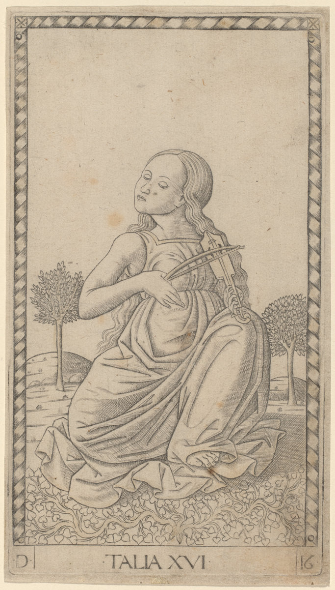 Talia (Thalia) by Master of the E-Series Tarocchi (Italian, active c. 1465), 16X12"(A3)Poster Print