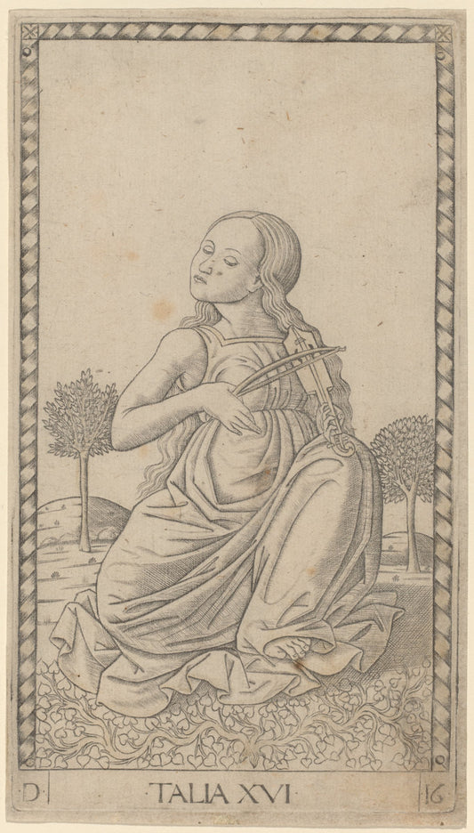 Talia (Thalia) by Master of the E-Series Tarocchi (Italian, active c. 1465), 16X12"(A3)Poster Print
