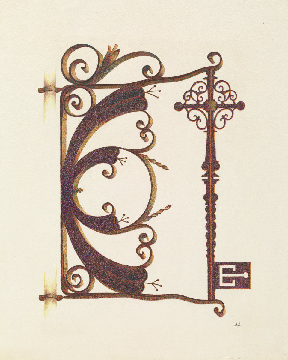Locksmith's Sign by Joseph L. Boyd (American, active c. 1935), 16X12"(A3)Poster Print