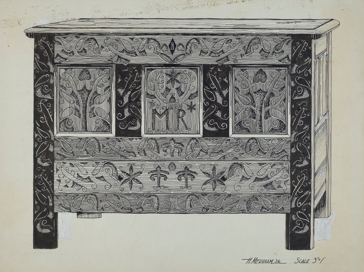 Hadley Chest by Harold Merriam (American, 1910 - 2002), 16X12"(A3)Poster Print