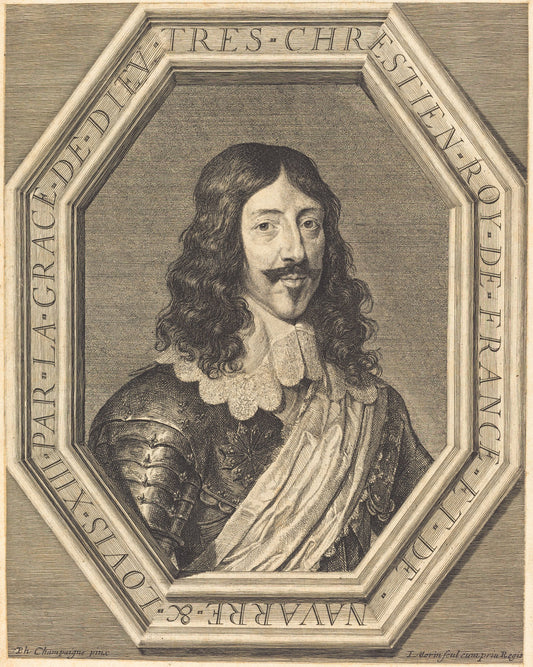 Louis XIII by Jean Morin after Philippe de Champaigne (French, c. 1600 - 1650), 16X12"(A3)Poster Print