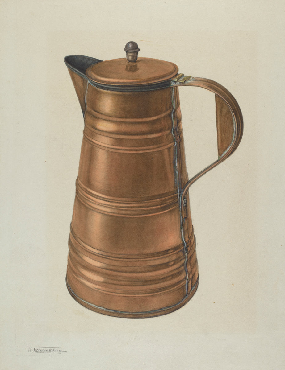 Coffee Pot by Nicholas Acampora (American, active c. 1935), 16X12"(A3)Poster Print