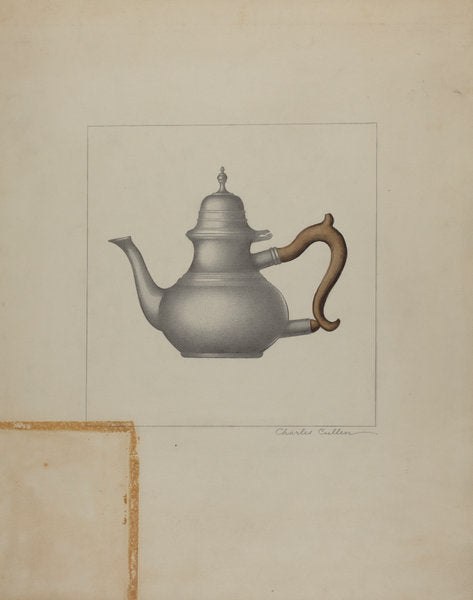 Pewter Teapot by Charles Cullen (American, active c. 1935), 16X12"(A3)Poster Print