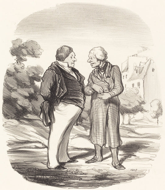 Actionnaires Californiens by Honoré Daumier (French, 1808 - 1879), 16X12"(A3)Poster Print