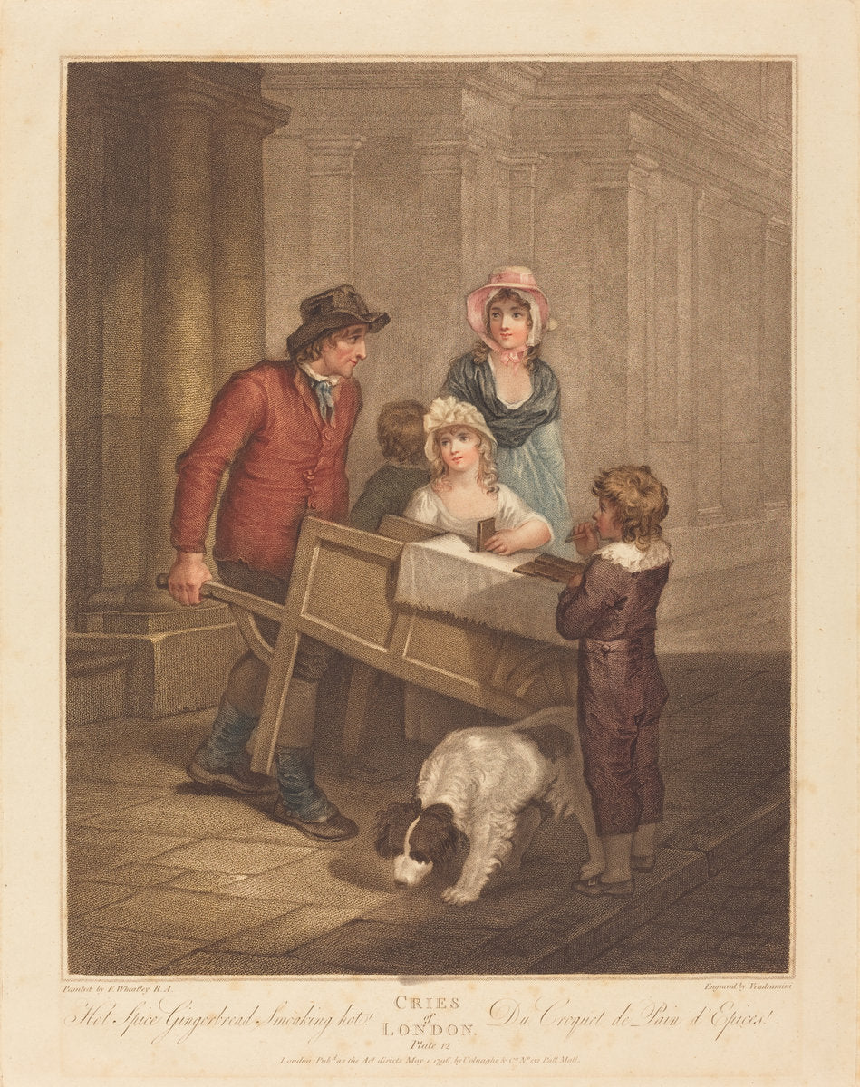 Hot Spice Ginger Bread Smoking Hot by Giovanni Vendramini after Francis Wheatley (British, 1769 - 1839), 16X12"(A3)Poster Print