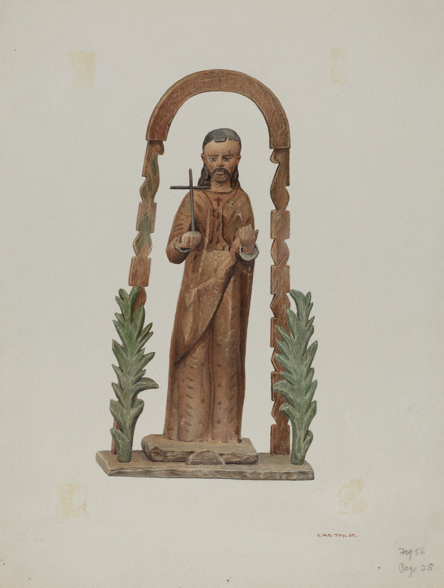Santo (St. Francis) by Robert W.R. Taylor (American, active c. 1935), 16X12"(A3)Poster Print