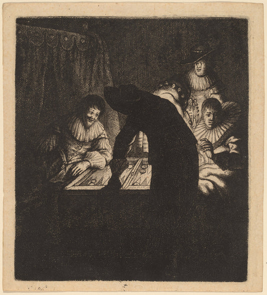 The Backgammon Players by Johannes van Vliet (Dutch, born c. 1610), 16X12"(A3)Poster Print