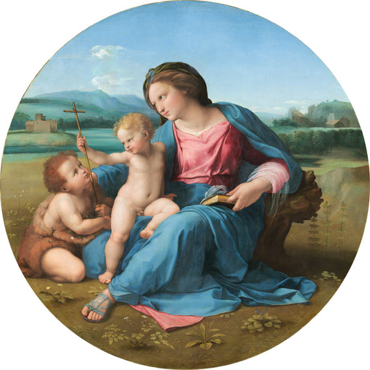 The Alba Madonna by Raphael (Marchigian, 1483 - 1520), 16X12"(A3)Poster Print