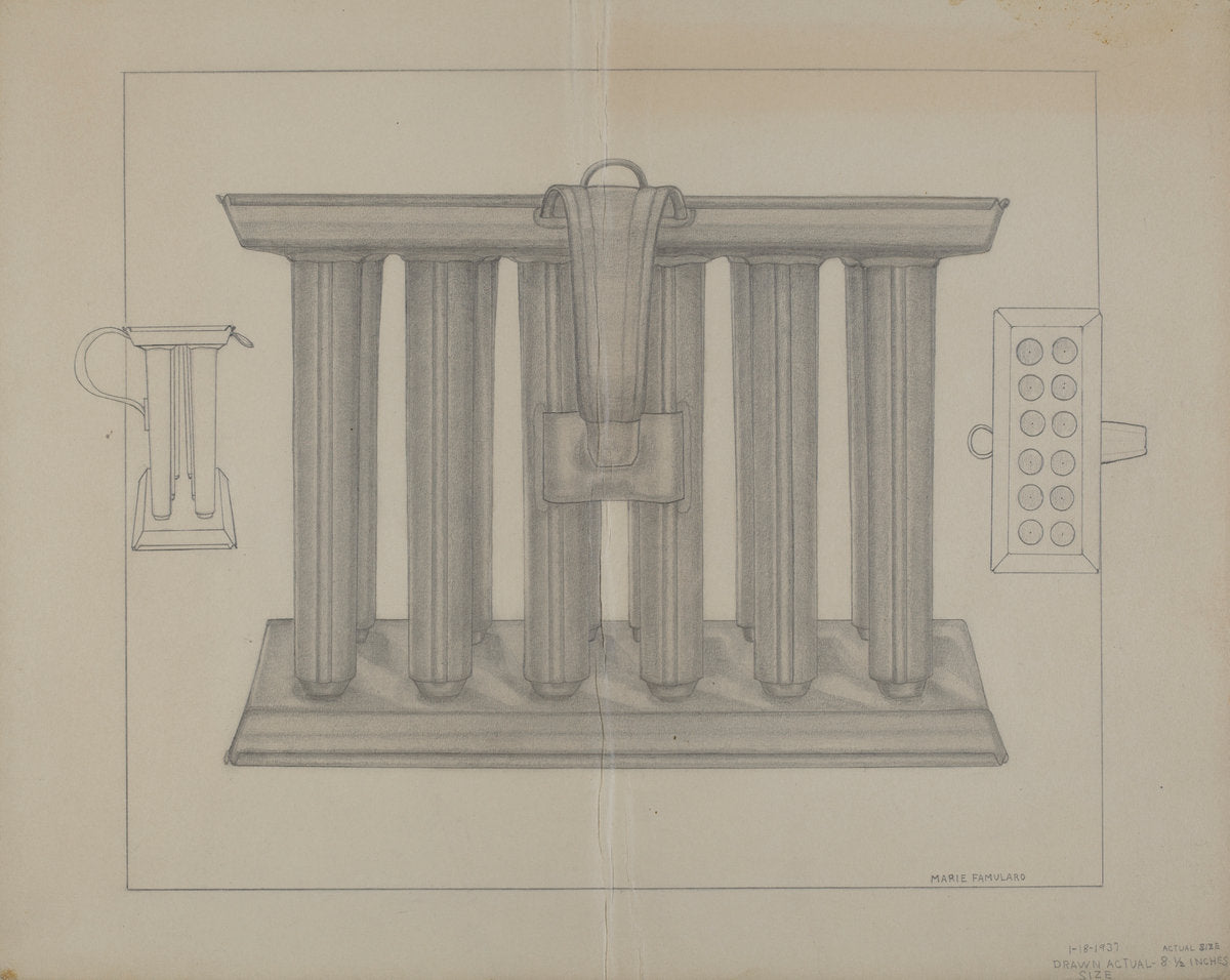 Candle Mold by Marie Famularo (American, 1901 - 1975), 16X12"(A3)Poster Print