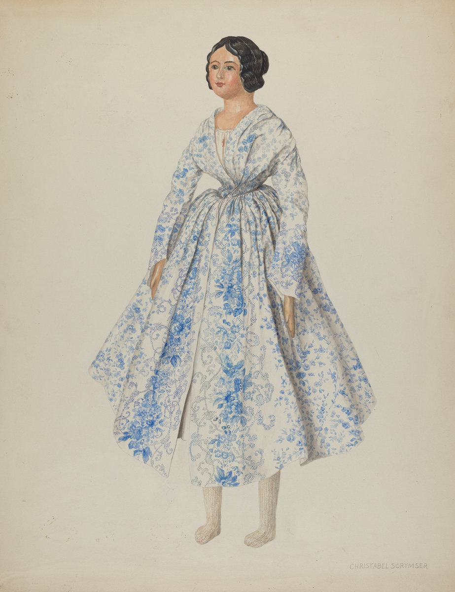 Doll by Christabel Scrymser (American, active c. 1935), 16X12"(A3)Poster Print