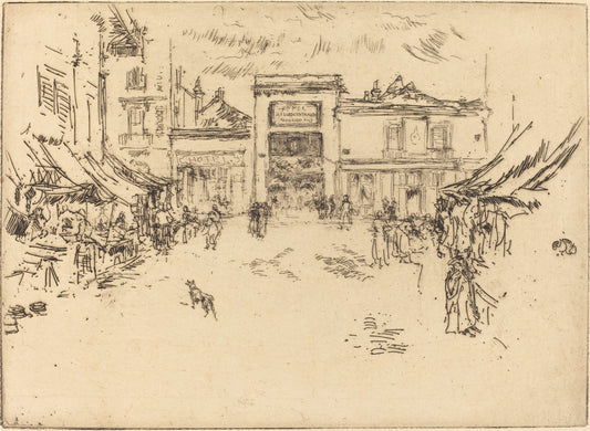 Little Market Place, Tours by James McNeill Whistler (American, 1834 - 1903), 16X12"(A3)Poster Print