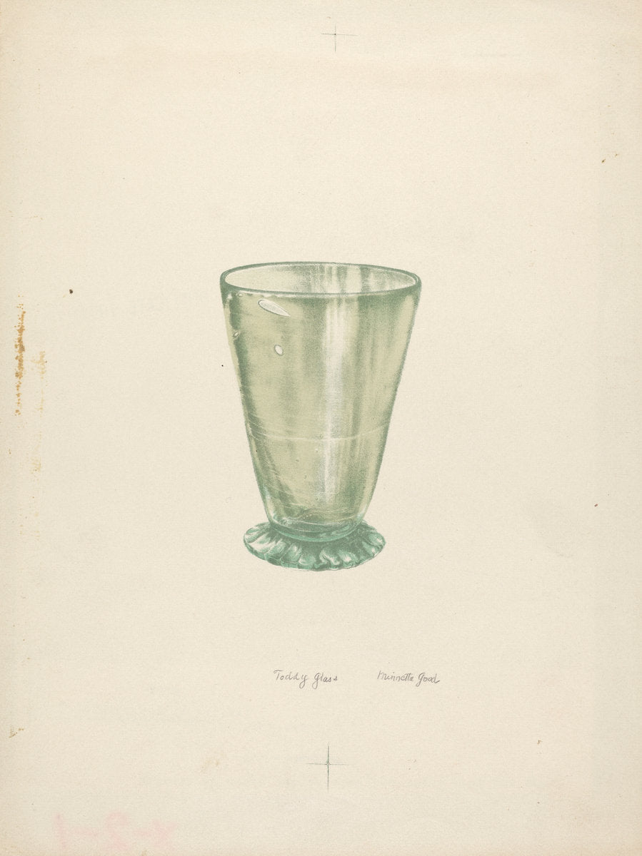 Toddy Glass by Minnetta Good (American, 1895 - 1946), 16X12"(A3)Poster Print