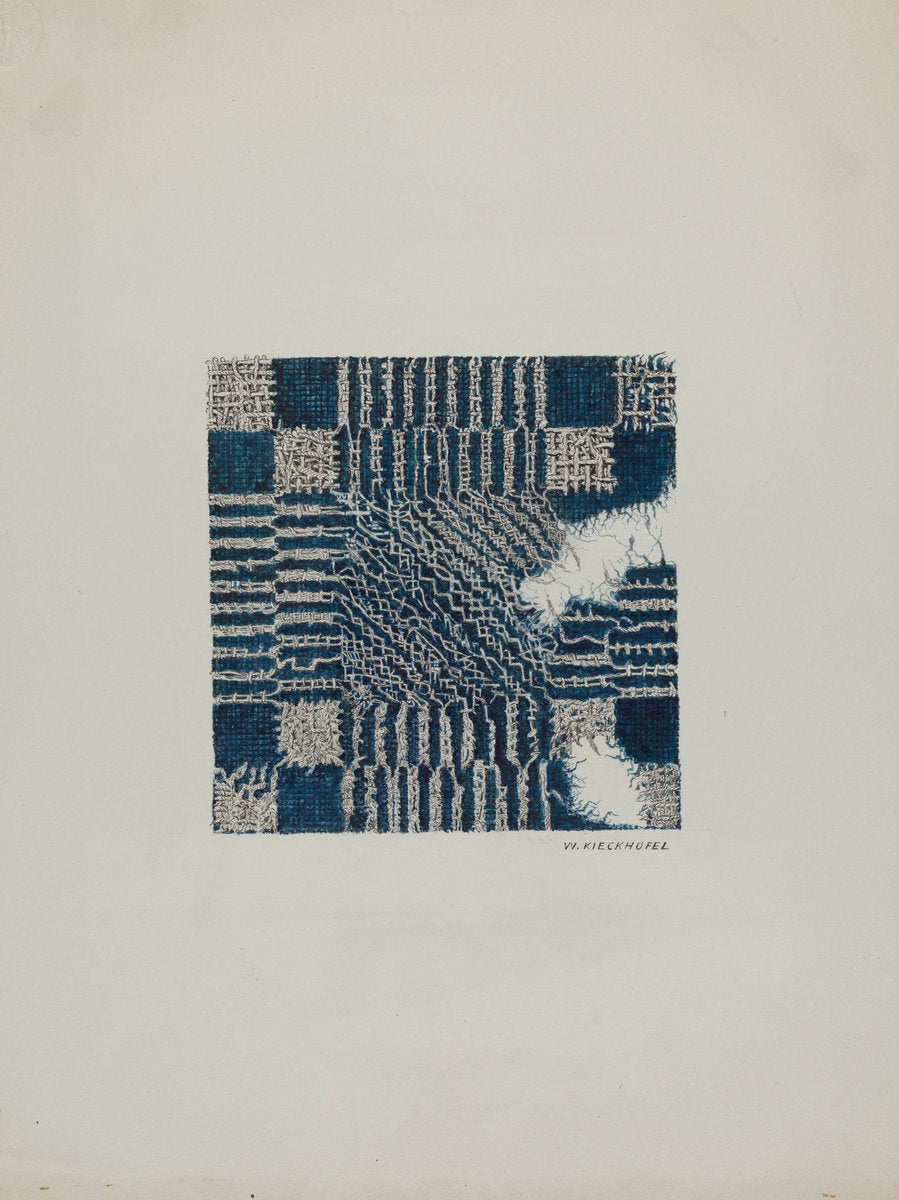 Coverlet (Section of) by William Kieckhofel (American, active c. 1935), 16X12"(A3)Poster Print