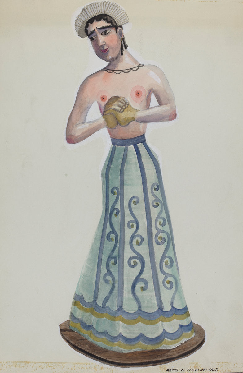 Santa (One of Eight Virgins) Front View by Majel G. Claflin (American, active c. 1935), 16X12"(A3)Poster Print