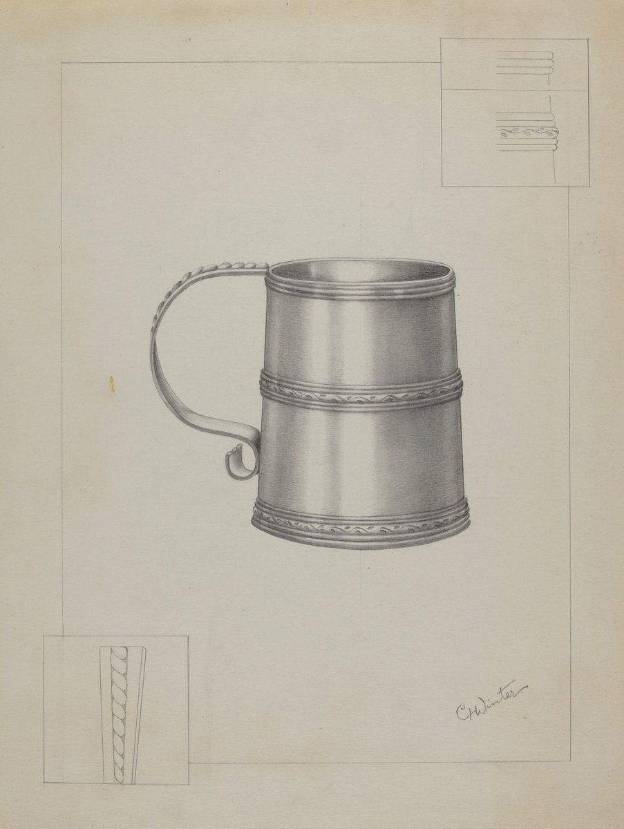 Silver Mug by Charlotte Winter (American, active c. 1935), 16X12"(A3)Poster Print