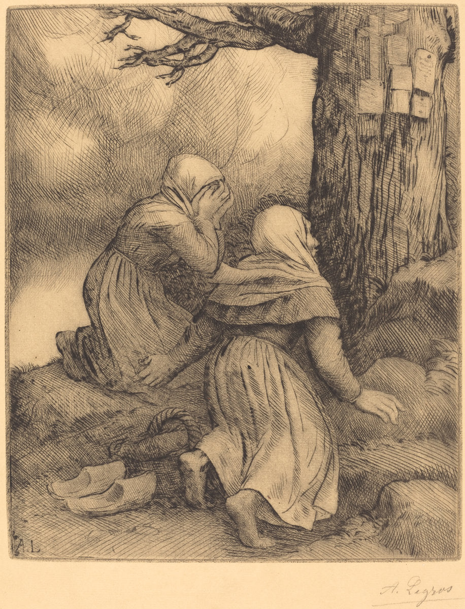 The Tree of Salvation (L'arbe de salut) by Alphonse Legros (French, 1837 - 1911), 16X12"(A3)Poster Print