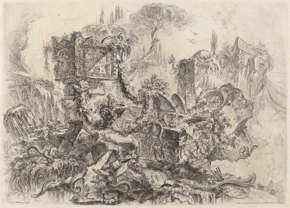 The Tomb of Nero by Giovanni Battista Piranesi (Italian, 1720 - 1778), 16X12"(A3)Poster Print