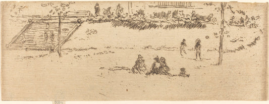 Steps, Gray's Inn by James McNeill Whistler (American, 1834 - 1903), 16X12"(A3)Poster Print