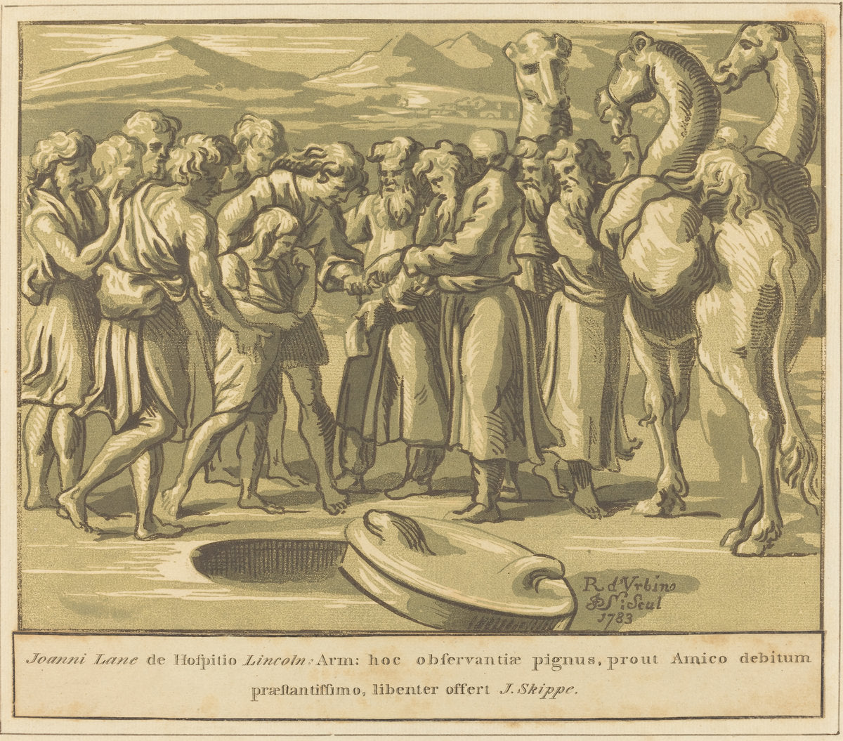 Joseph Sold into Slavery by John Skippe after Raphael (British, 1742 - 1812), 16X12"(A3)Poster Print