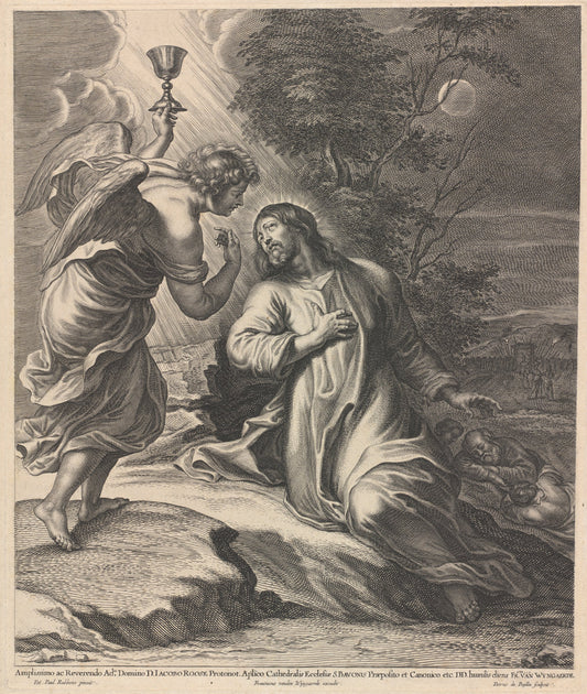 Christ on the Mount of Olives by Pieter de Bailliu after Sir Peter Paul Rubens (Flemish, 1613 - c. 1660), 16X12"(A3)Poster Print