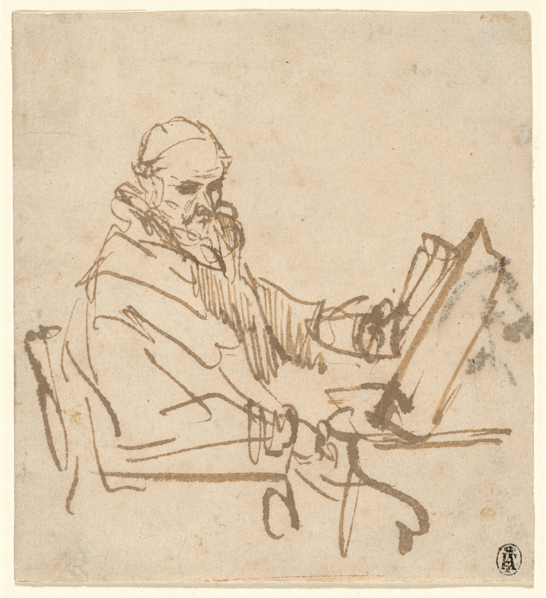 Jan Cornelisz Sylvius, the Preacher by Rembrandt van Rijn (Dutch, 1606 - 1669), 16X12"(A3)Poster Print