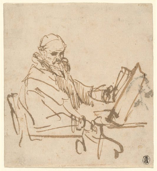 Jan Cornelisz Sylvius, the Preacher by Rembrandt van Rijn (Dutch, 1606 - 1669), 16X12"(A3)Poster Print
