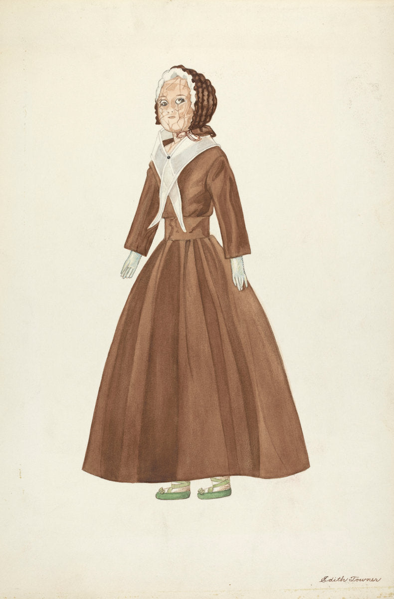 Doll: "Betsey Paine" by Edith Towner (American, active c. 1935), 16X12"(A3)Poster Print