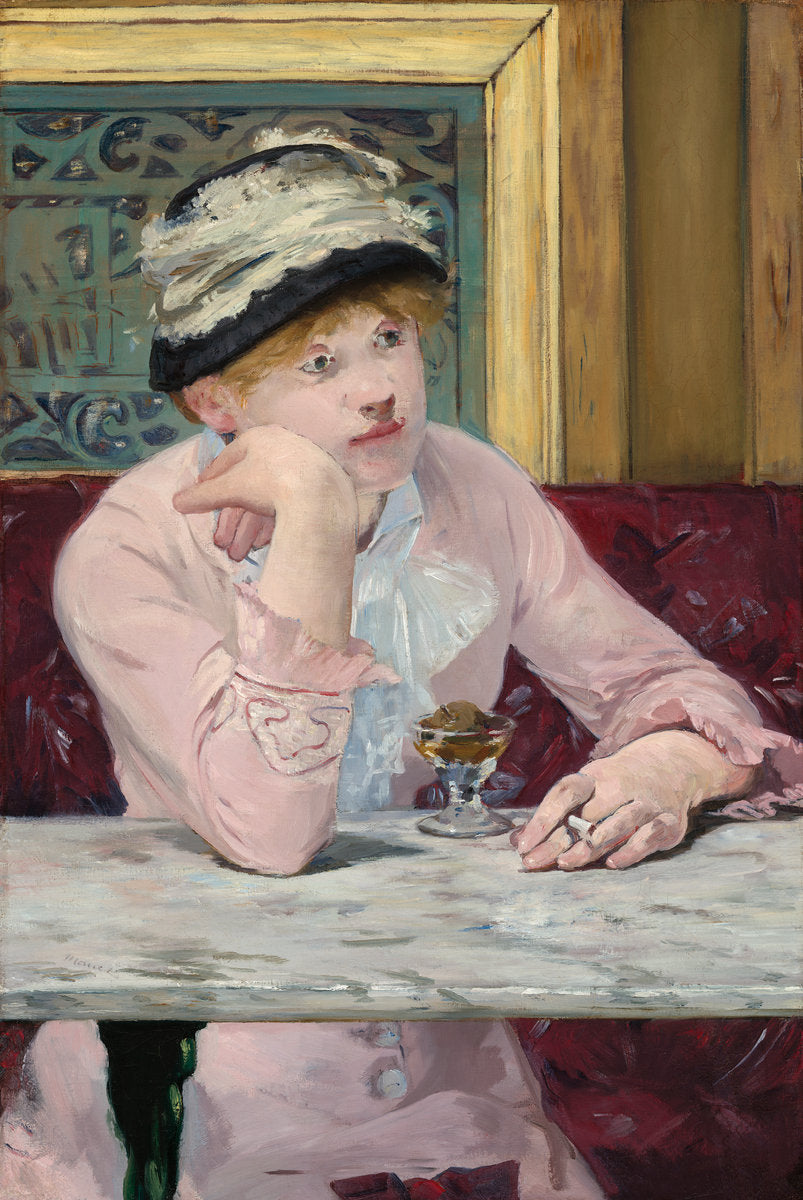Plum Brandy by Edouard Manet (French, 1832 - 1883), 16X12"(A3)Poster Print