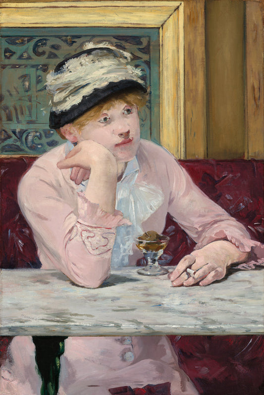Plum Brandy by Edouard Manet (French, 1832 - 1883), 16X12"(A3)Poster Print