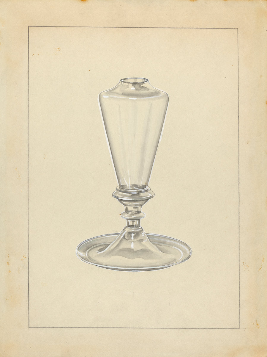 Sperm Oil Lamp by John Dana (American, active c. 1935), 16X12"(A3)Poster Print