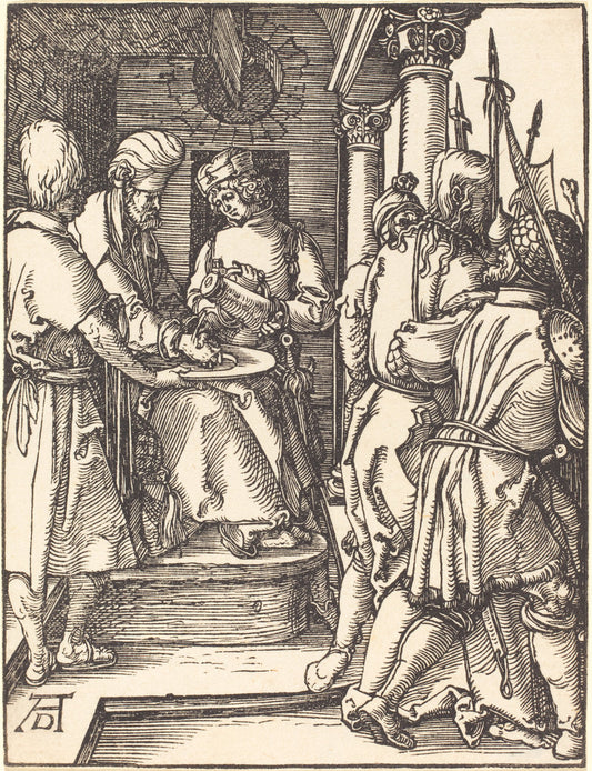 Pilate Washing His Hands by Albrecht Dürer (German, 1471 - 1528), 16X12"(A3)Poster Print