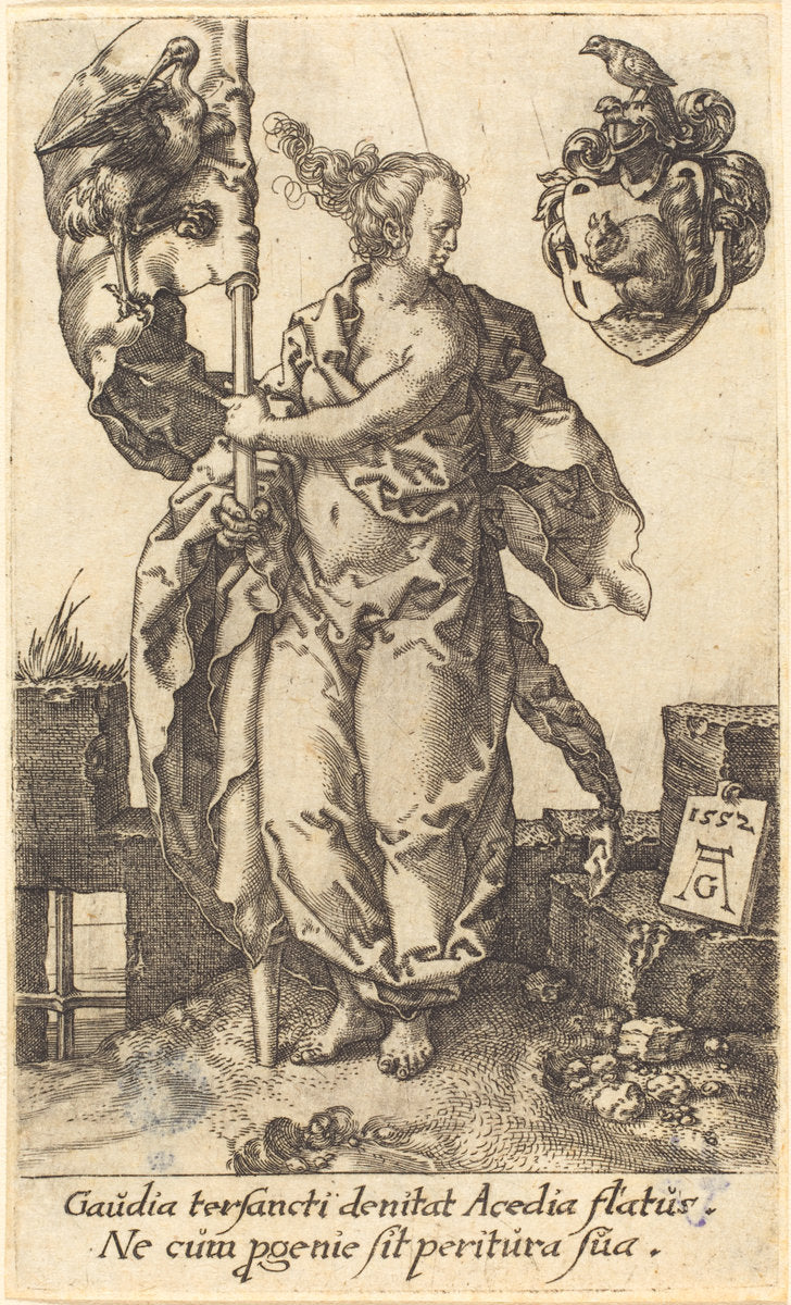 Diligence by Heinrich Aldegrever (German, 1502 - 1555/1561), 16X12"(A3)Poster Print