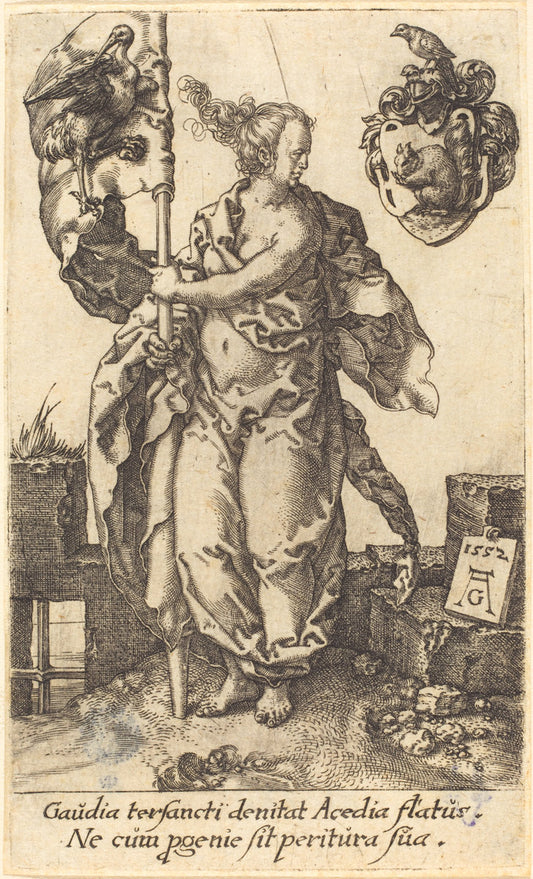 Diligence by Heinrich Aldegrever (German, 1502 - 1555/1561), 16X12"(A3)Poster Print
