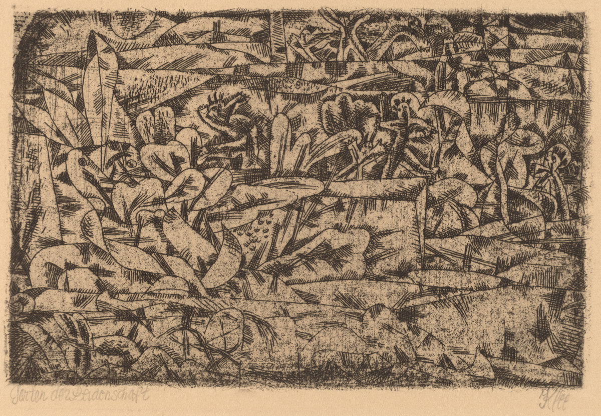 Garden of Passion (Garten der Leidenschaft) by Paul Klee (Swiss, 1879 - 1940), 16X12"(A3)Poster Print