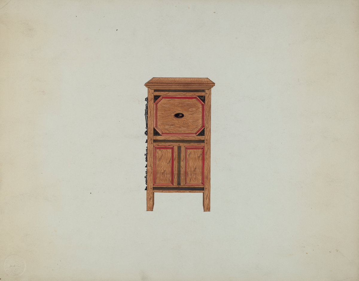 Side View of Hartford Chest by Martin Partyka (American, active c. 1935), 16X12"(A3)Poster Print