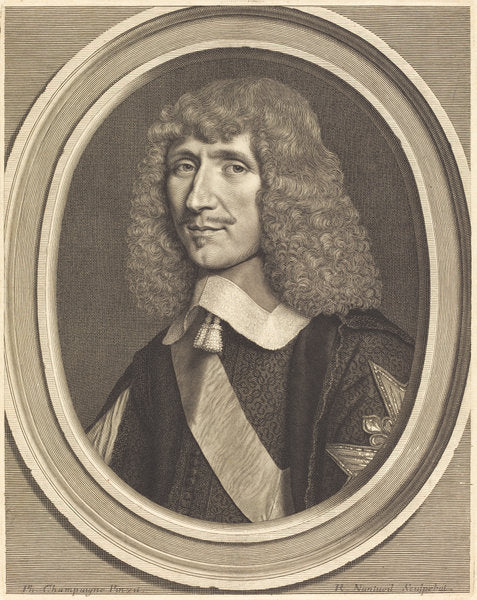 Leon-Bouthillier, Comte de Chavigny by Robert Nanteuil after Philippe de Champaigne (French, 1623 - 1678), 16X12"(A3)Poster Print