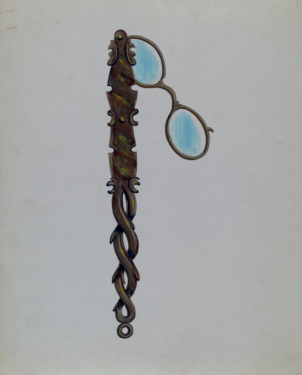 Tortoise Shell Lorgnette by Charles Enjoian (American, active c. 1935), 16X12"(A3)Poster Print