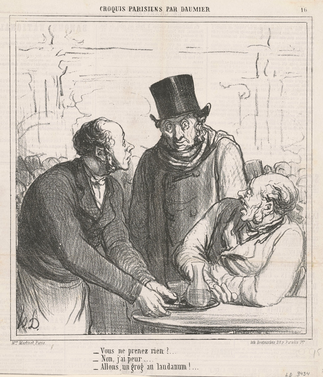 Vous ne prenez rien? by Honoré Daumier (French, 1808 - 1879), 16X12"(A3)Poster Print