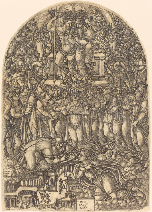 The Multitude Which Stands before the Throne by Jean Duvet (French, 1485 - c. 1570), 16X12"(A3)Poster Print