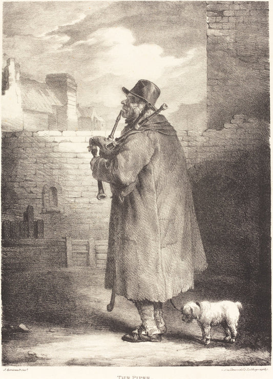 The Piper by Théodore Gericault (French, 1791 - 1824), 16X12"(A3)Poster Print