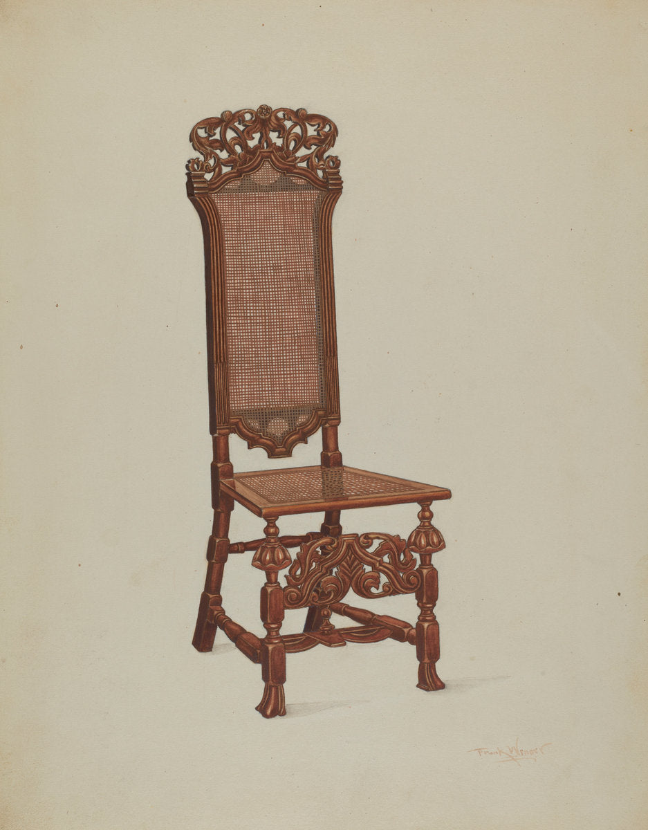 Side Chair by Frank Wenger (American, active c. 1935), 16X12"(A3)Poster Print